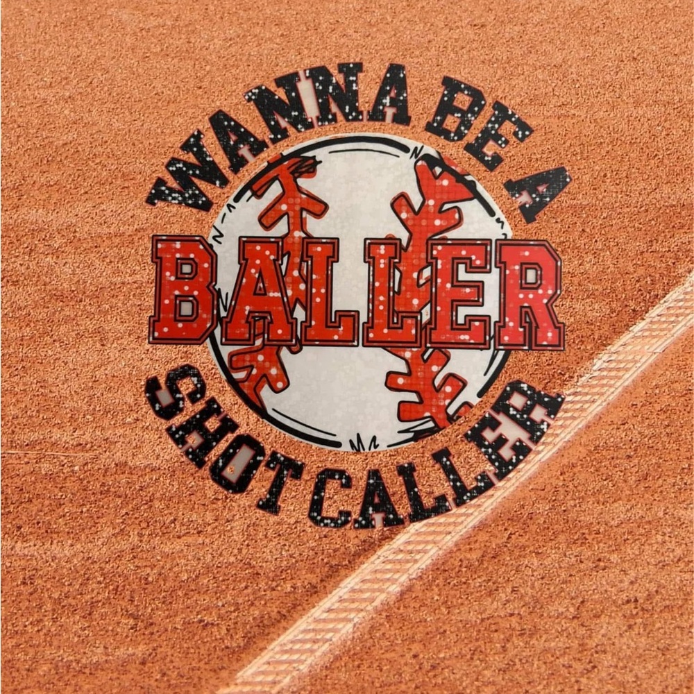 Graphic Tee with Baseball Design